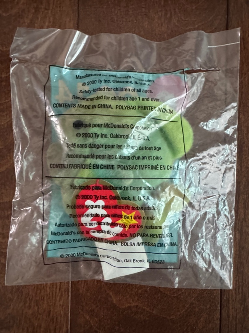 "Ty Teenie Beanie Baby" in original packaging. "Coral" the Fish. RARE